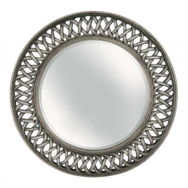 Vintage Style Silver Circular Mirror