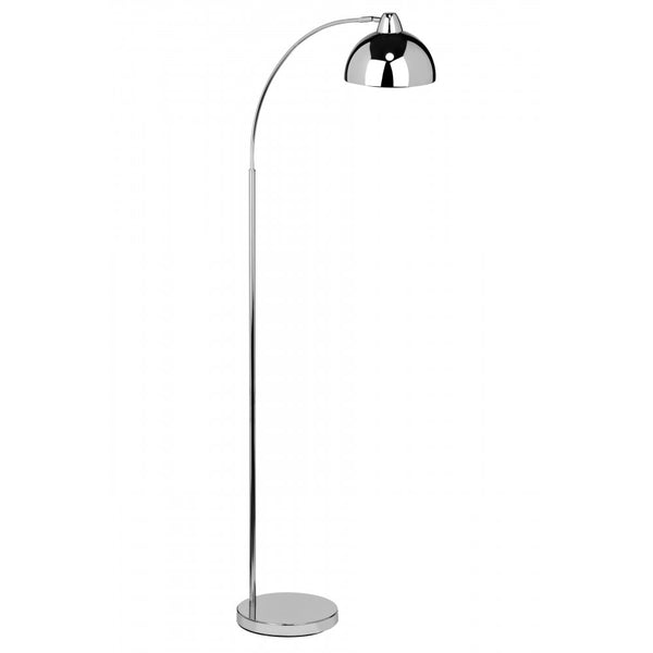 Curved Chrome Floor Standing Lamp