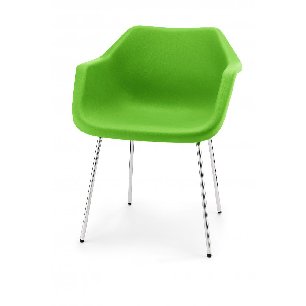 Bright Green Robin Day Plastic Armchair