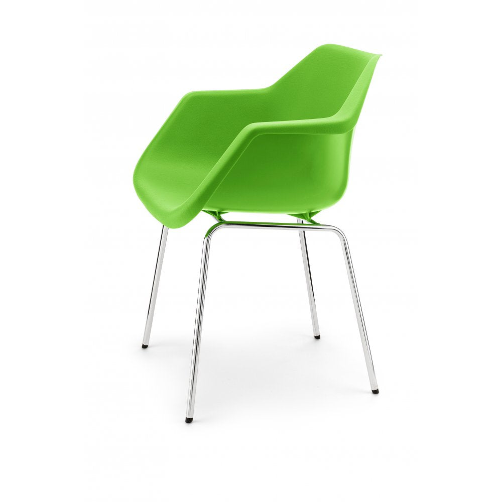 Bright Green Robin Day Plastic Armchair
