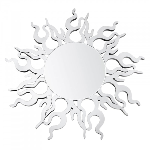 Large Sun Spoke Circular Wall Mirror