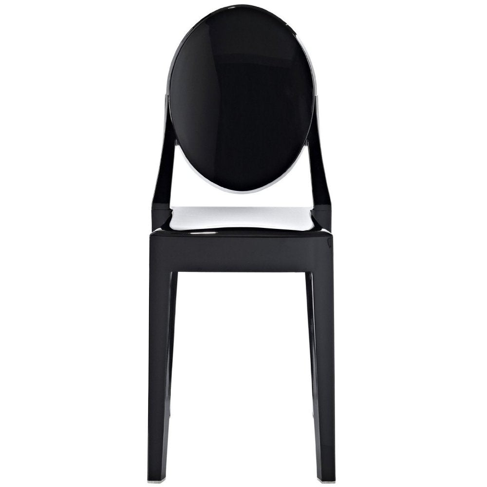 Black Ghost Style Plastic Victoria Dining Chair