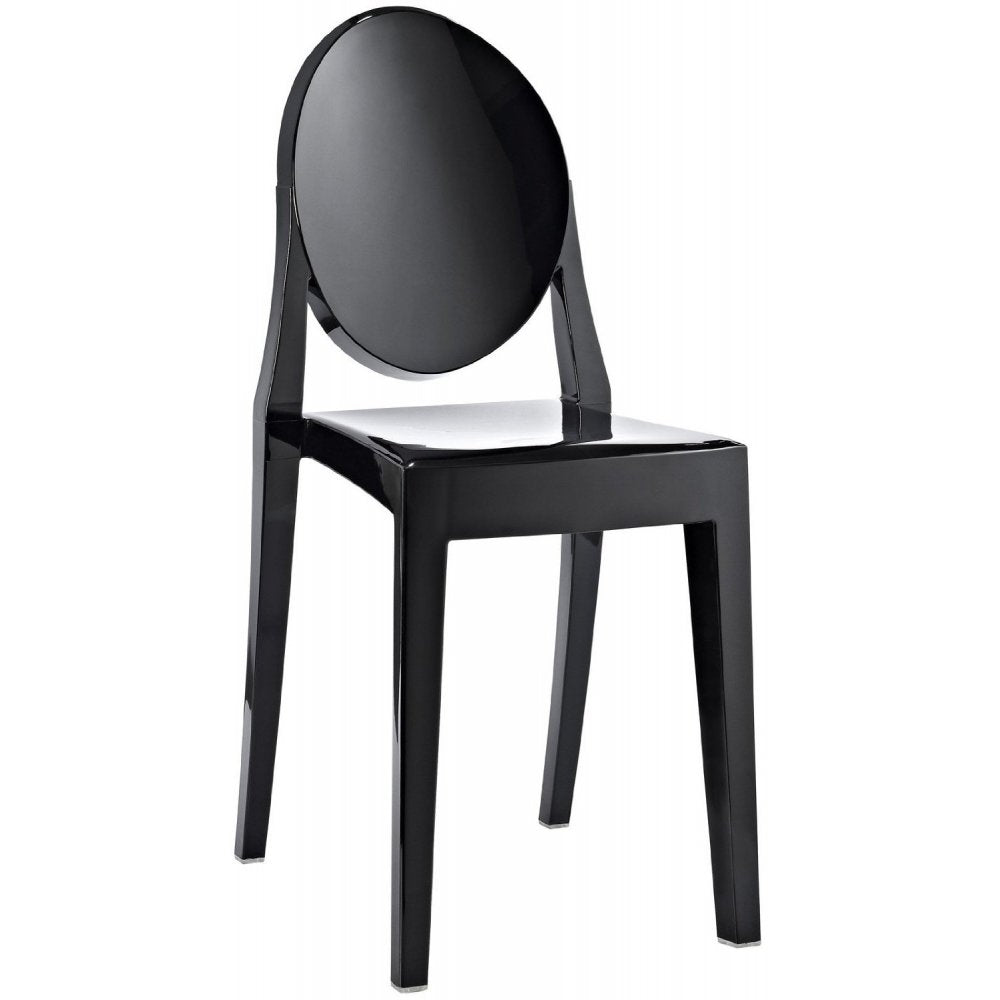 Black Ghost Style Plastic Victoria Dining Chair