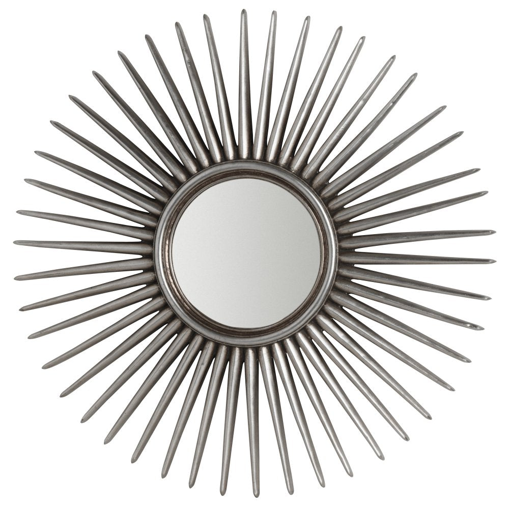Large Silver Sun Burst Wall Mirror