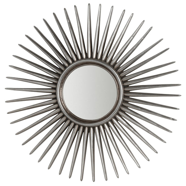 Large Silver Sun Burst Wall Mirror