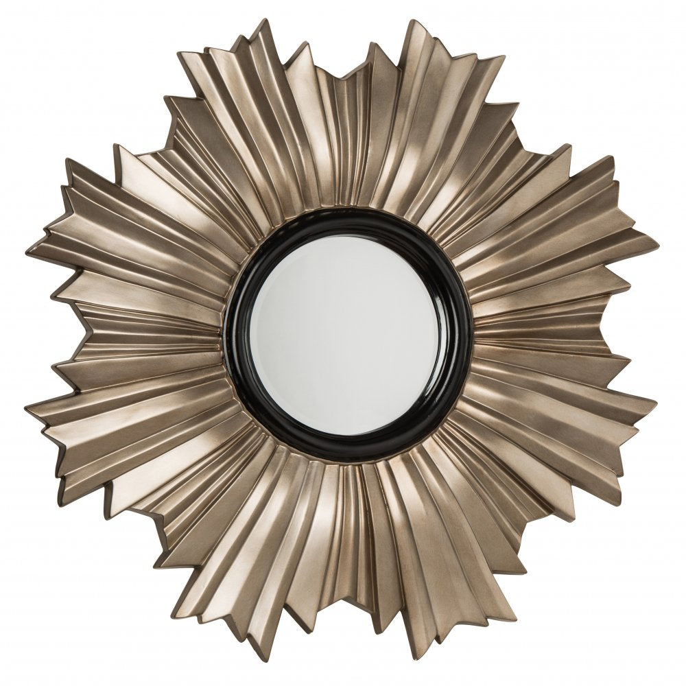 Large Champagne Gold Grecian Circular Wall Mirror