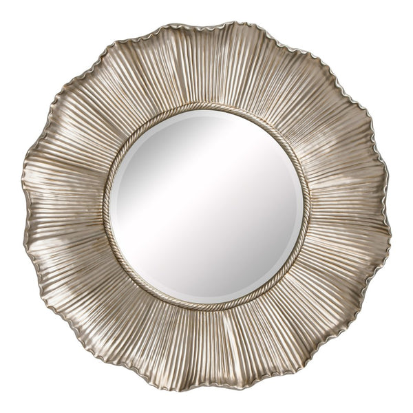 Large Champagne Gold Flower Shaped Mirror