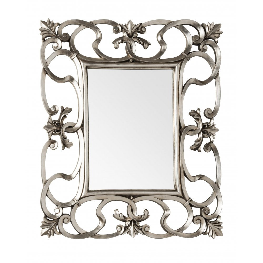 Large Rectangular Champagne Swirl Wall Mirror