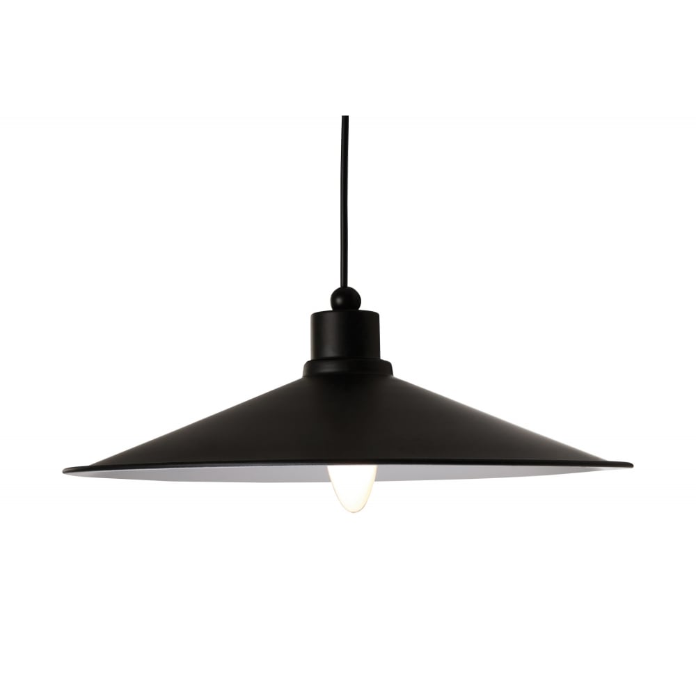 Slim Black Metal Ceiling Pendant