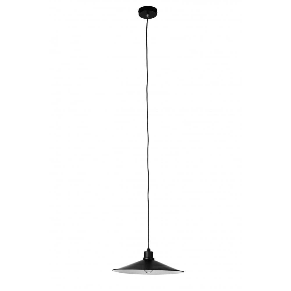 Slim Black Metal Ceiling Pendant