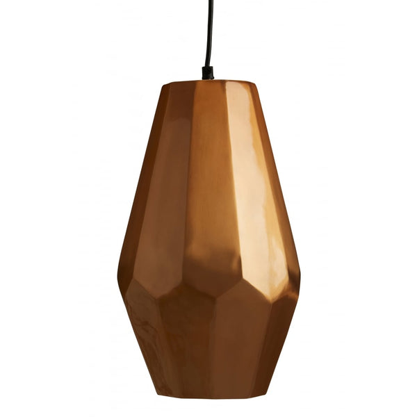 Geometric Medium Copper Pendant