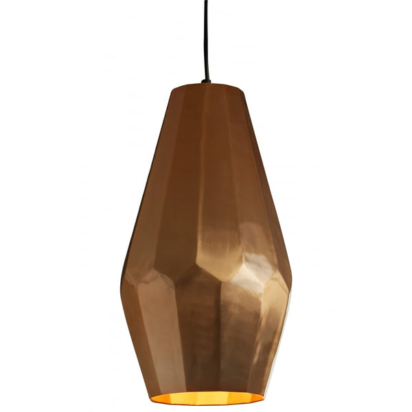 Geometric Medium Copper Pendant