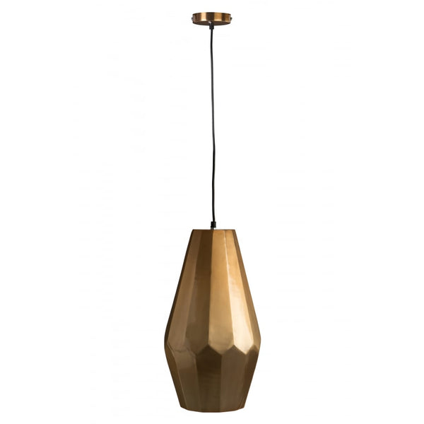 Geometric Medium Copper Pendant