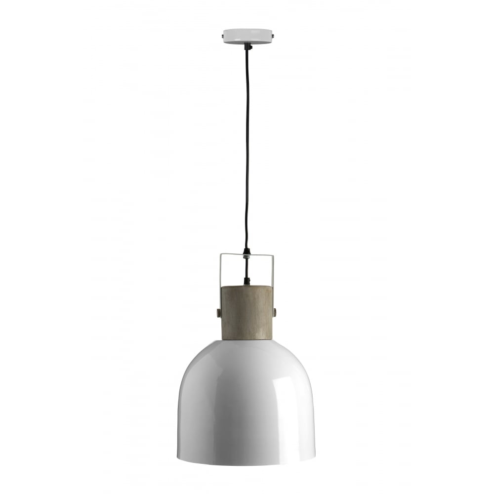 Medium White Steel Ceiling Pendant