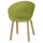 Soho Green Plastic Armchair With Light Wood Legs