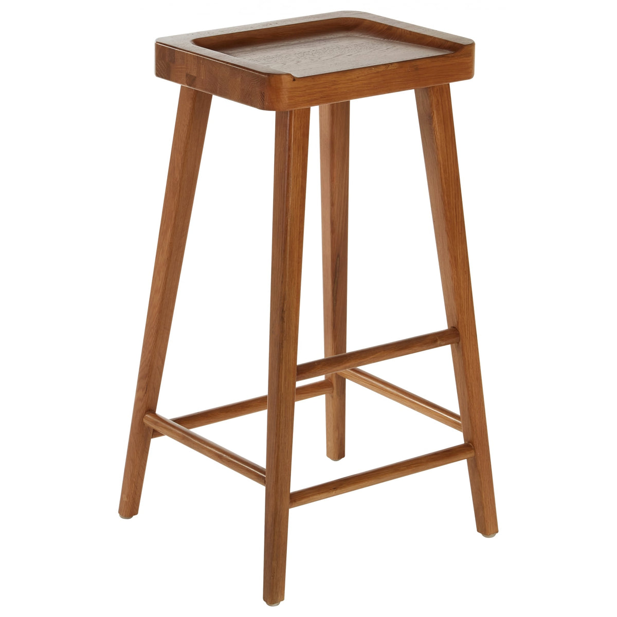 Natural Oak Wood Bar Stool