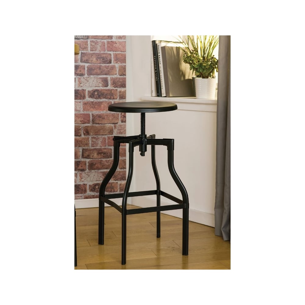 Foundry Bar Stool with Black Seat
