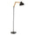 Black Metal and Wooden Angle Floor Lamp