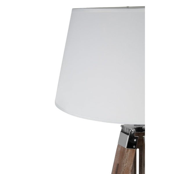 Contemporary Brown and Cream Tripod Floor Lamp