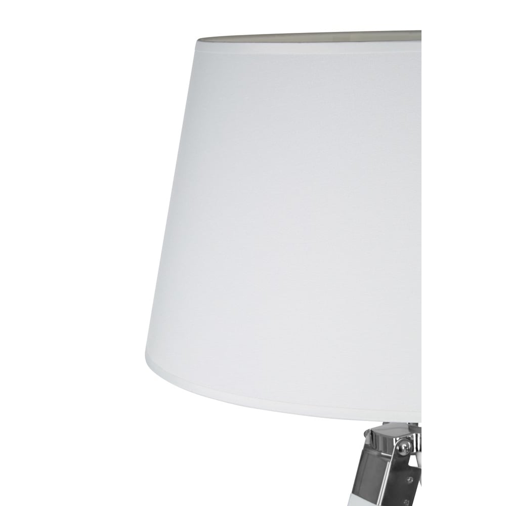 White Contemporary Tripod Floor Lamp