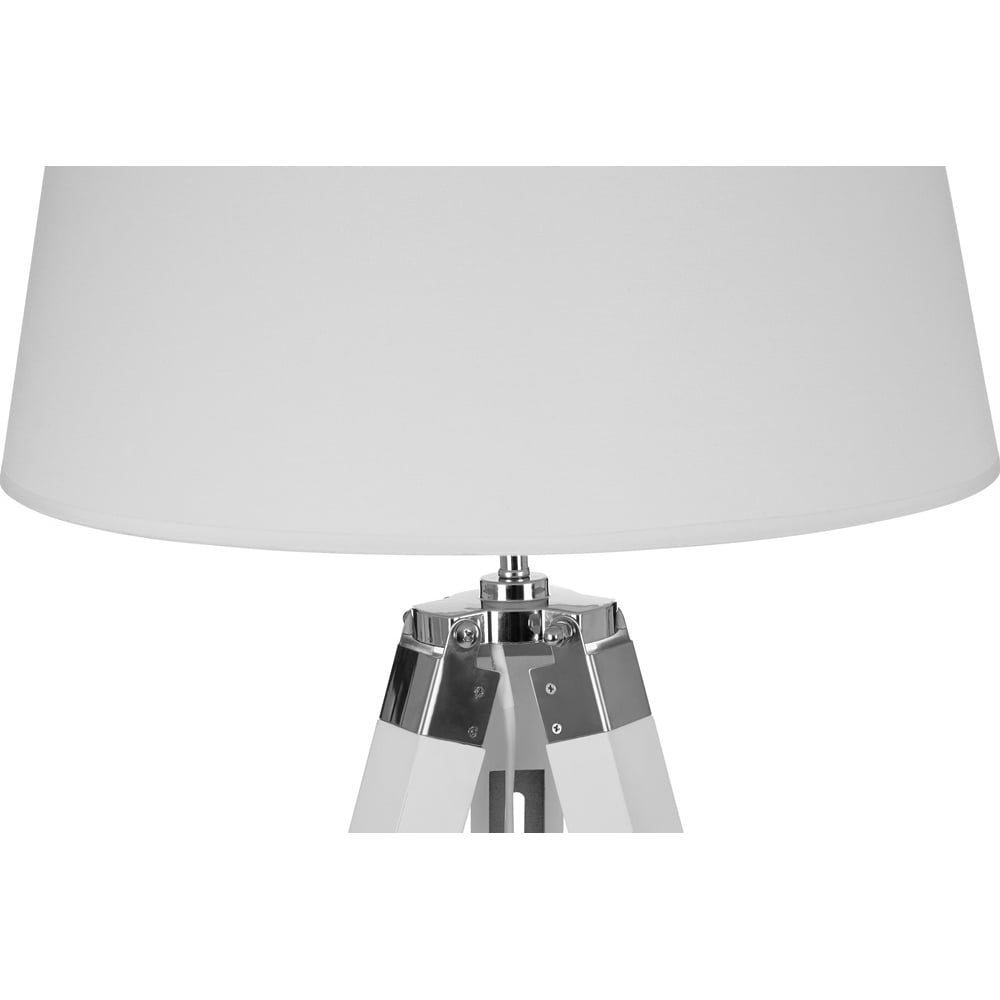 White Contemporary Tripod Floor Lamp