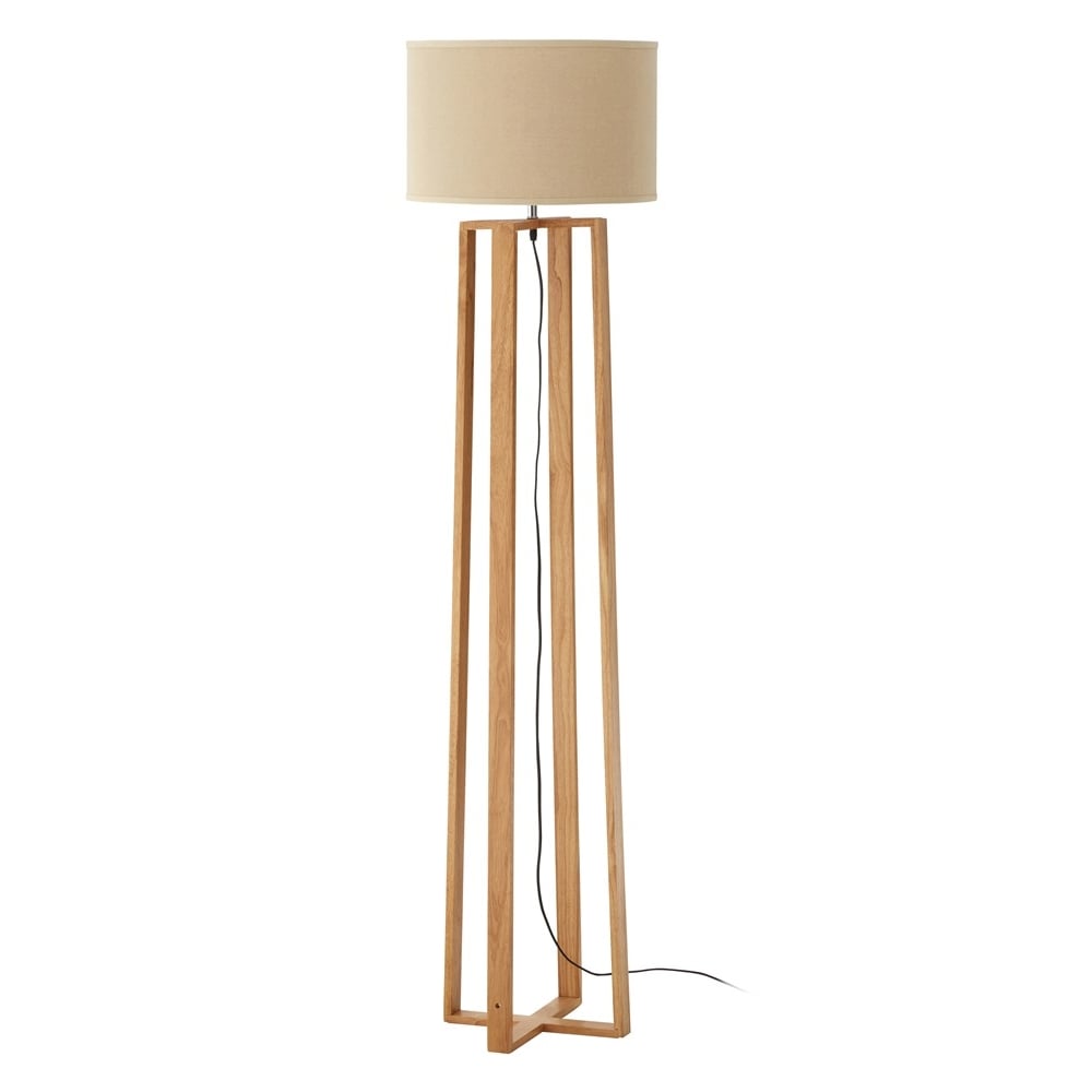 Natural Wood Floor Lamp