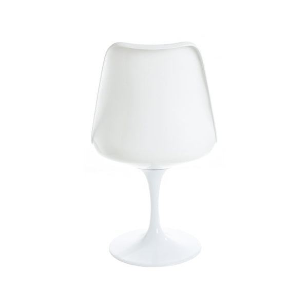 White and Orange PU Chelsea Side Chair