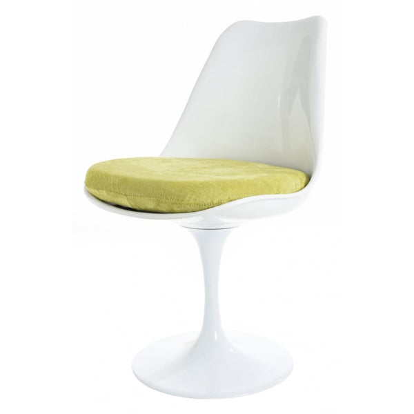 White and Luxurious Green Chelsea Side Chair
