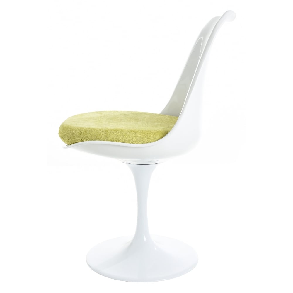 White and Luxurious Green Chelsea Side Chair