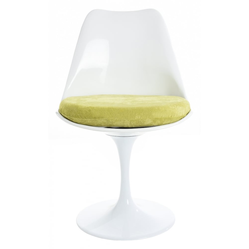 White and Luxurious Green Chelsea Side Chair