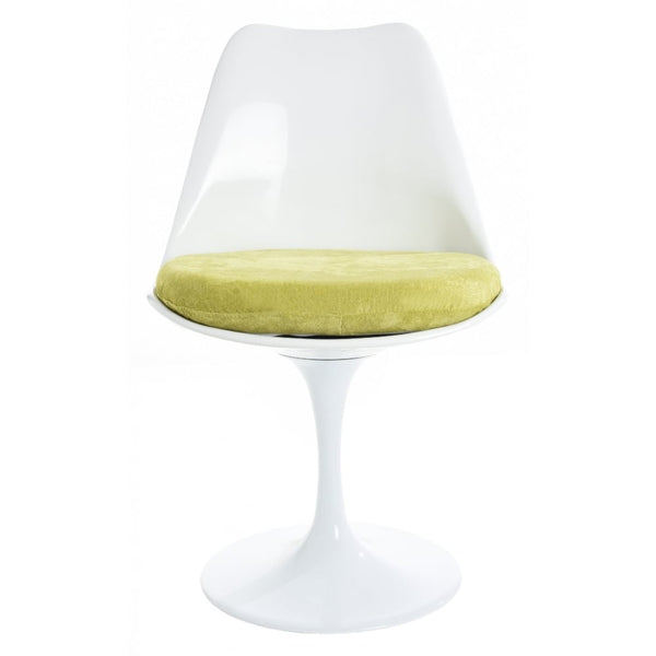 White and Luxurious Green Chelsea Side Chair