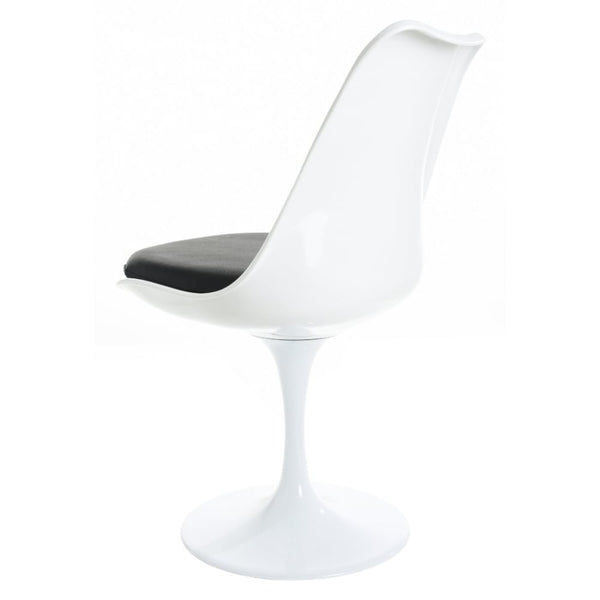 White and Black PU Chelsea Side Chair