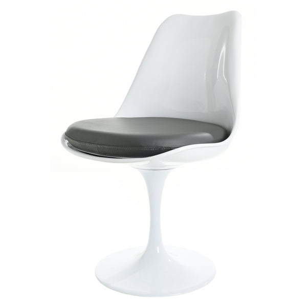White and Grey PU Chelsea Side Chair