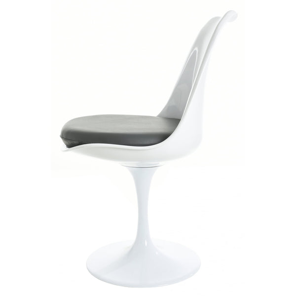 White and Grey PU Chelsea Side Chair