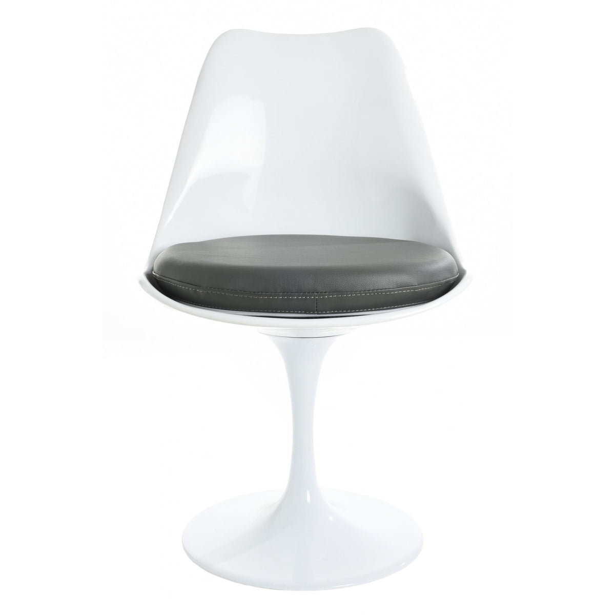 White and Grey PU Chelsea Side Chair