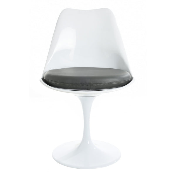 White and Grey PU Chelsea Side Chair