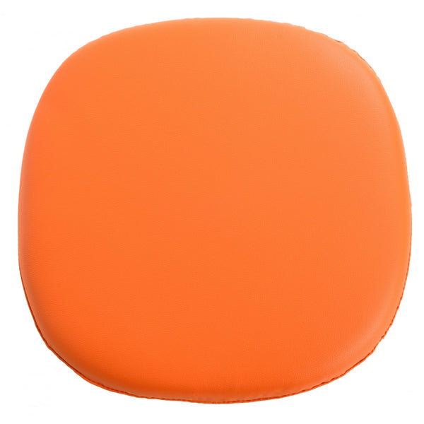 White and Orange PU Chelsea Side Chair
