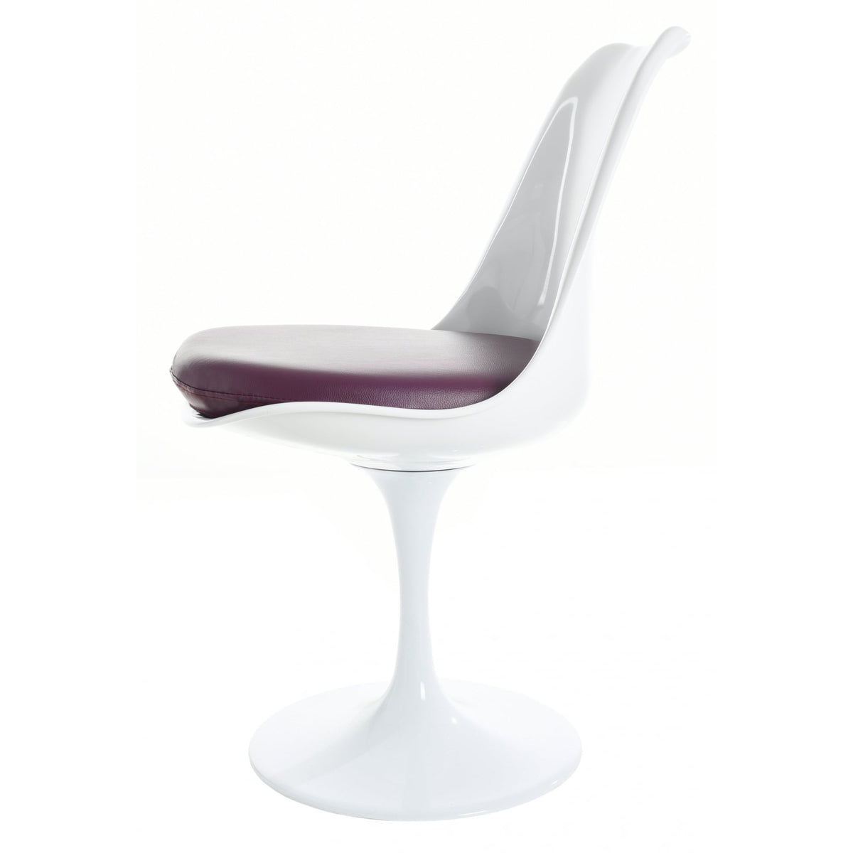 White and Purple PU Chelsea Side Chair