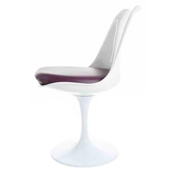 White and Purple PU Chelsea Side Chair