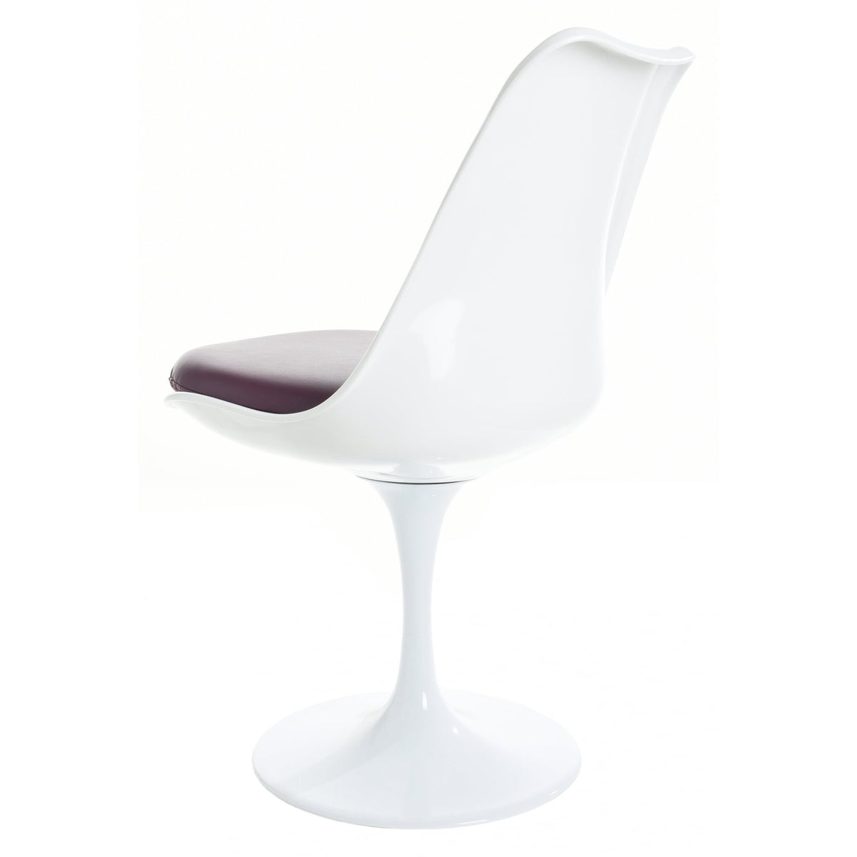 White and Purple PU Chelsea Side Chair