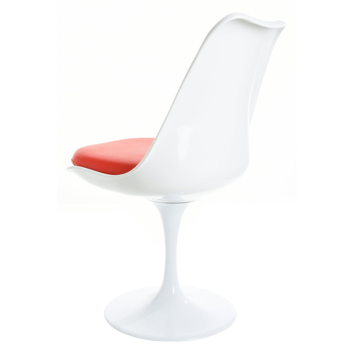 White and Red PU Chelsea Side Chair