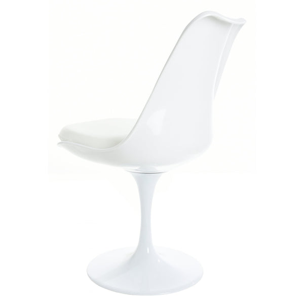 White and White PU Chelsea Side Chair