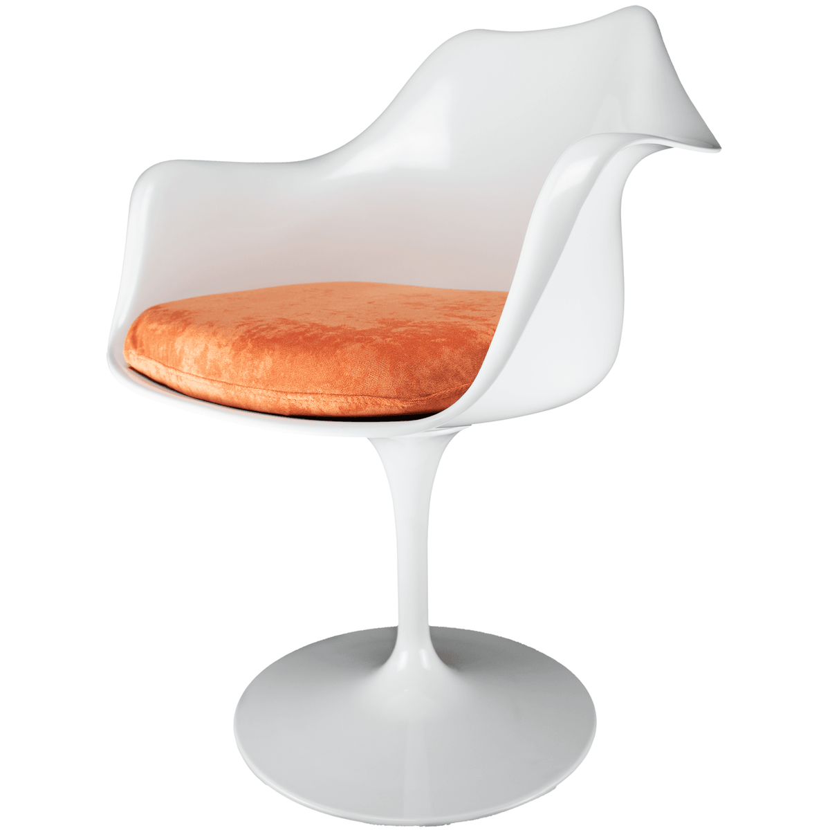White and Luxurious Orange Chelsea Armchair