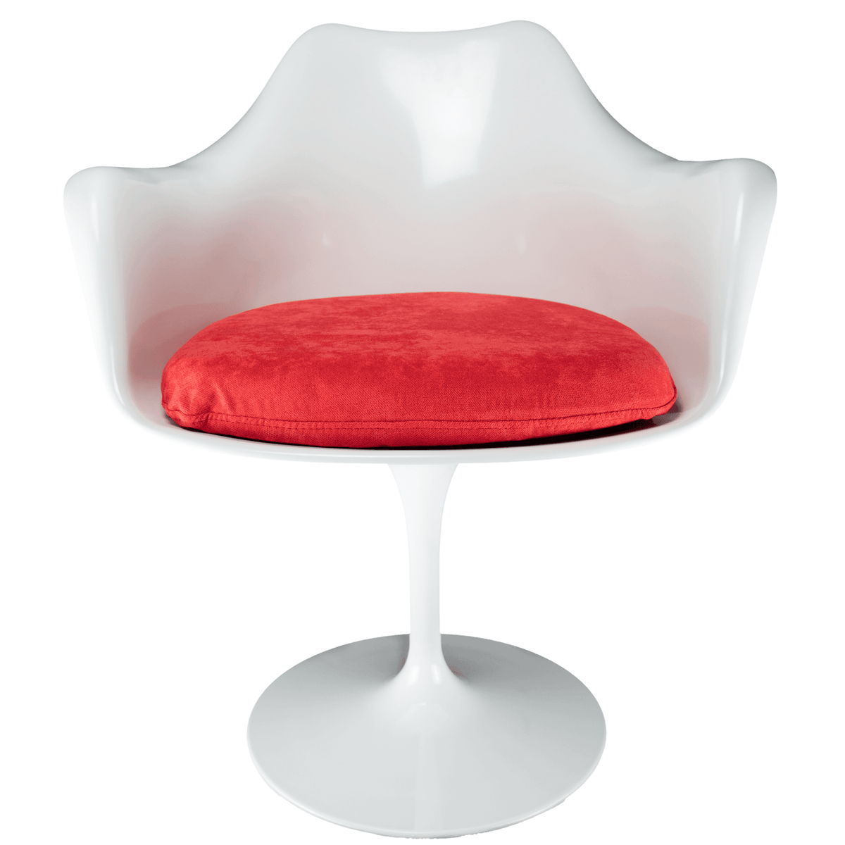 White and Luxurious Red Chelsea Armchair