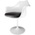 White and Black PU Chelsea Armchair