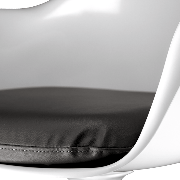 White and Grey PU Chelsea Armchair