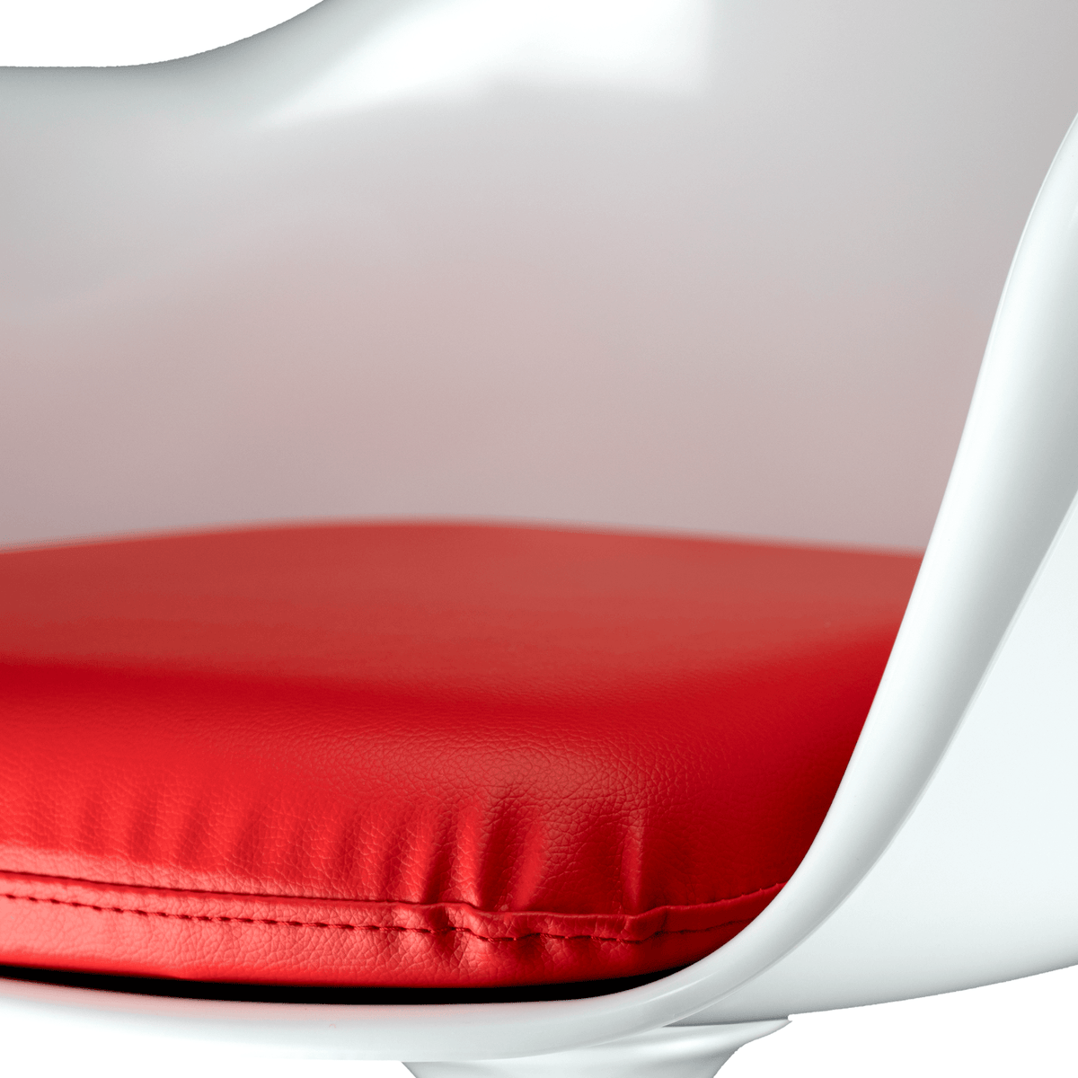 White and Red PU Chelsea Armchair