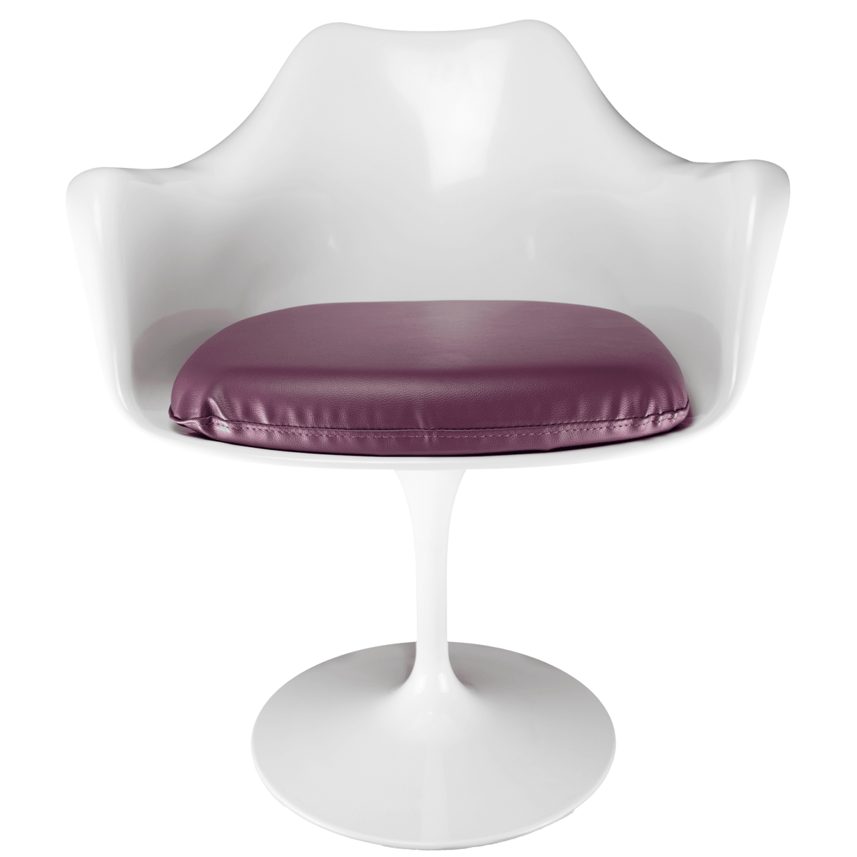 White and Purple PU Chelsea Armchair