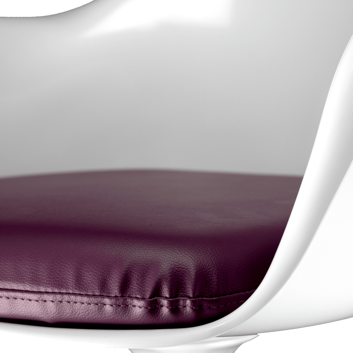 White and Purple PU Chelsea Armchair