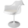 White and White PU Chelsea Armchair